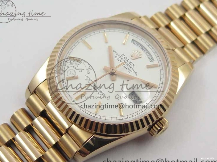 Bracelet 36 RG RG 128239 on President Maker Dial Day-Date White Bp Edition Best 1005